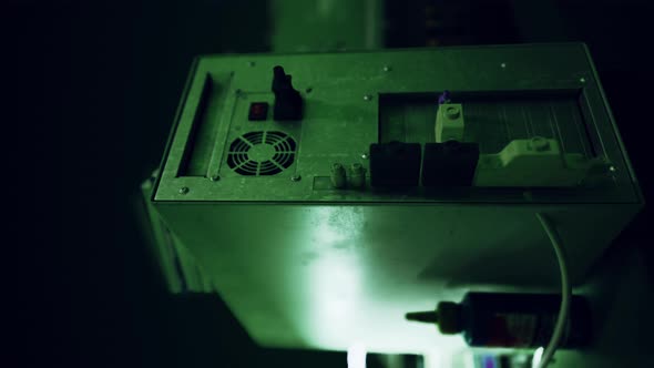 Vertical of Old Computers From the 80s in an Abandoned Computing Center ...