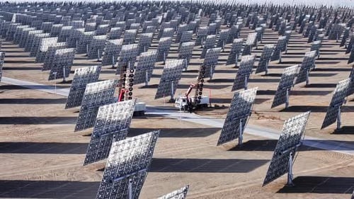 Vue aérienne d'un panneau solaire