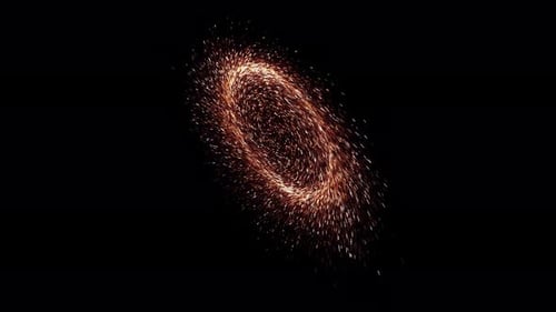Dynamic Fiery Particle Swirl Abstract Animation