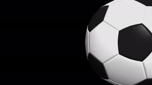 3D-Video zum Übergang von sich drehenden Fußballbällen