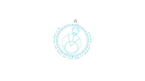 Scifi Circular HUD Orientation Element on Alpha Channel