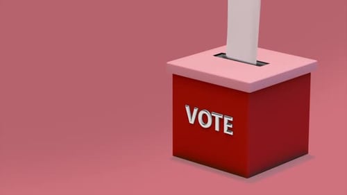 3D Animated Vote Ballot Box