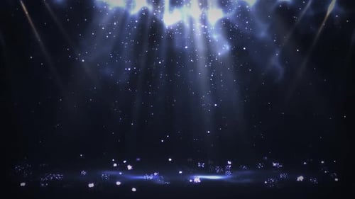 Christmas Light Particles Falling On The Ground