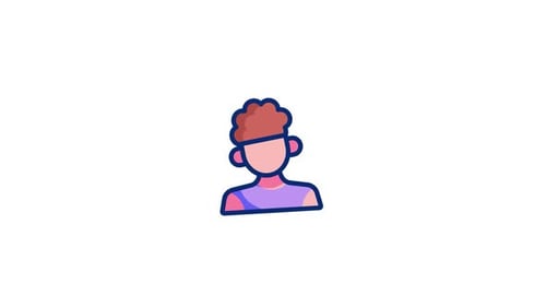 Animated Minimalist Person Icon for UI and Profile Display