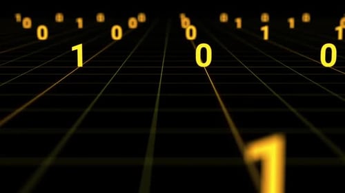 Binary code and matrix data glow