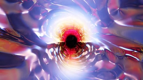 Colorful Abstract Fluid Hyperspace Tunnel Animation