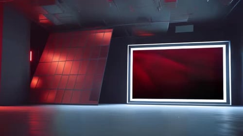 Cutting-Edge Virtual Studio Design: 3D Set for Multimedia Presentation