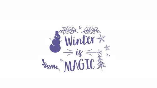 Animated Winter Is Magic Decorative Title