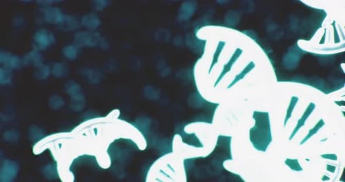 Futuristic DNA Helix Science Background Animation
