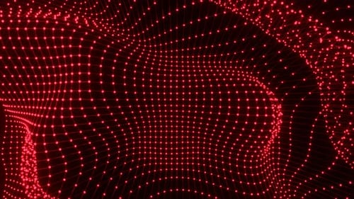 Red Liquid Changing Grid Background Vj Loop In 4K