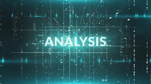 Futuristic Digital Network Data Analysis Animation