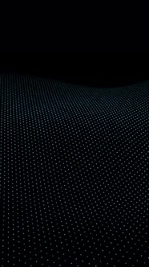 Abstract Flowing Blue Dot Matrix on Black Background