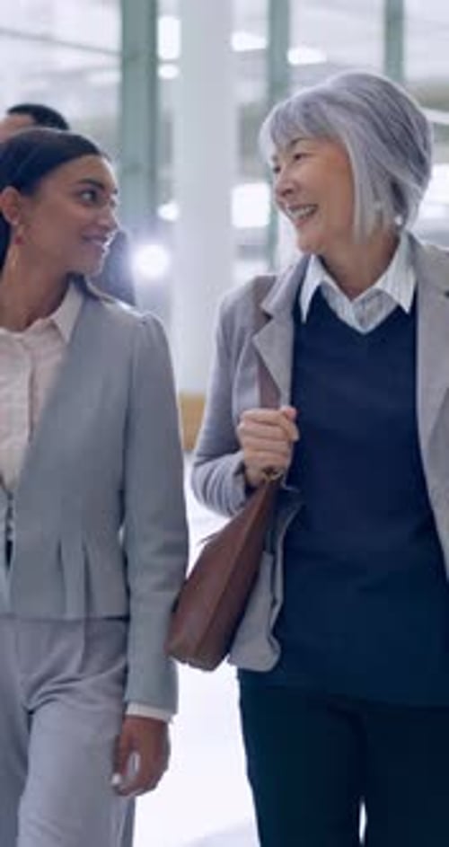 Business people, walking and airport for travel, mission and international networking event in Asia