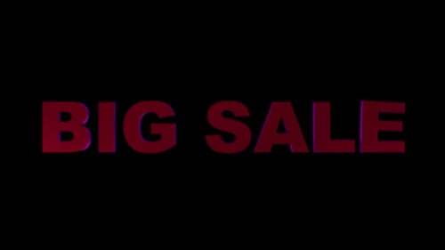 Dynamic 3D BIG SALE Text Animations Pack