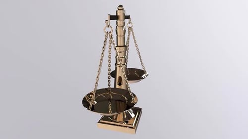 Golden Justice Scale Balancing Animation