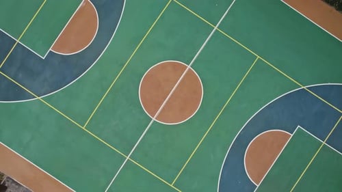Basketball Court at Private School in Residential Area