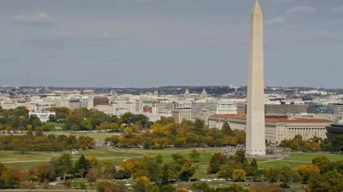 Cinematic And Beautiful View Of Washington DC Cityscape, USA