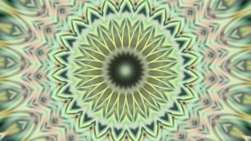 Seamless Abstract Kaleidoscope Animation with Geometric Patterns