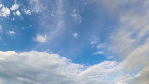 Cloudscape of different type forming in the atmosphere. White light cloudscape covering the sky.