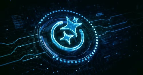Futuristic Tech Logo Reveal with Digital Data and Circuit Board