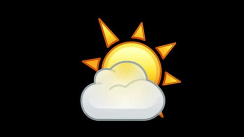 Sun And Cloud Animated Emoji