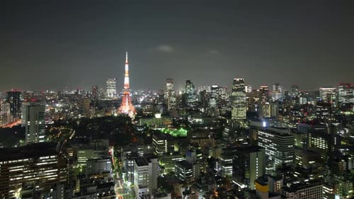 Night Time Lapse of Tokyo Japan