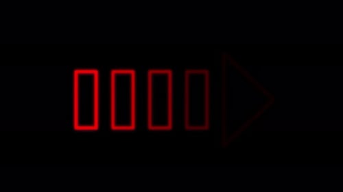 Animation of Red Neon Arrow Pointing Right on black background