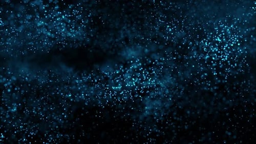 Partículas digitales abstractas, ondas y luz, animación de fondo abstracta, ciberseguridad o tecnología