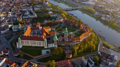 Historic royal Wawel castle in Krakow. Historic royal Wawel Cathedral and castle in Cracow, Poland.