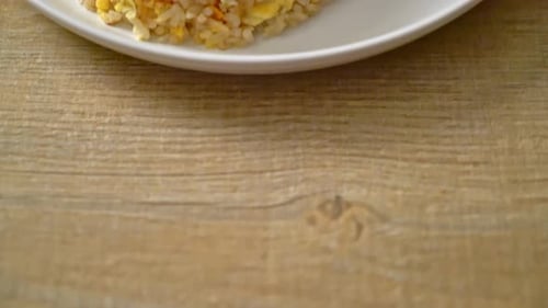 fried rice with grilled pork