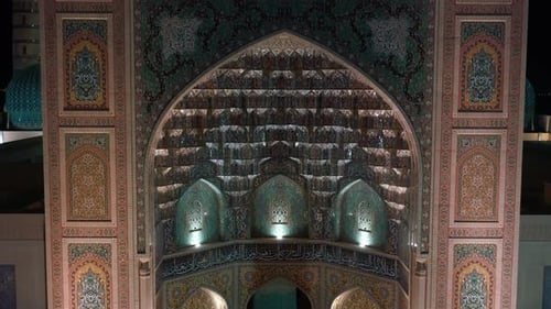 Vue aérienne d'une immense mosquée à Oman