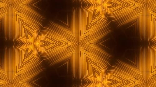 Neon Glowing Lines Kaleidoscopic Pattern Loop