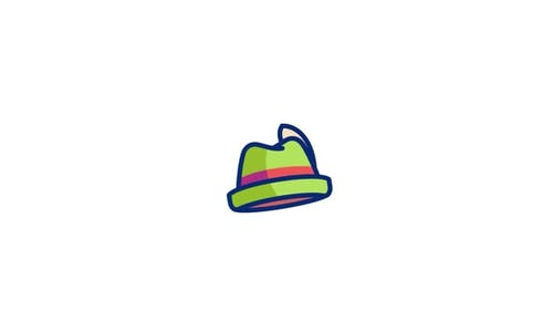 Animated Bavarian Hat Icon for Oktoberfest Celebrations