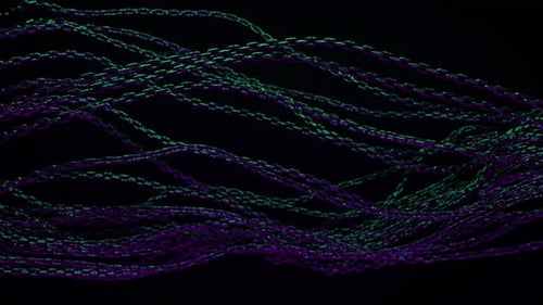Black Background With Purple and Green Lines