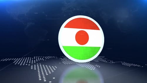 Futuristic Circle Flag Reveal Animation