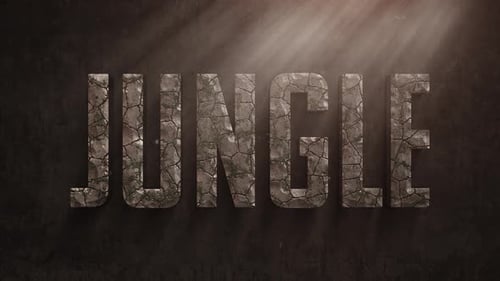 Animação de texto da selva