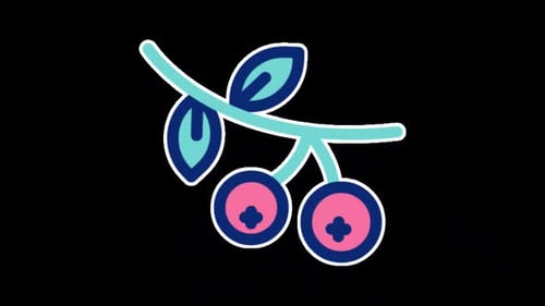 Animated Berry Branch Modern Wiggle Icon