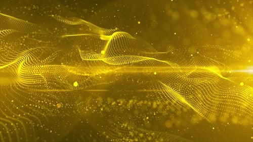 Dynamic Abstract Golden Particle Waves Background