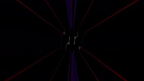 Dynamic Abstract Geometric Tunnel Background Animation