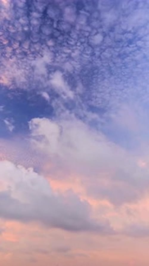 Vertical View Of Timelapse Sky