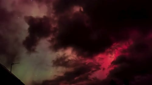 The Aurora Borealis the Northern Lights Showing Up in Portnoo County Donegal Ireland