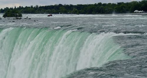 Majestic Niagara Falls on a Cloudy Day