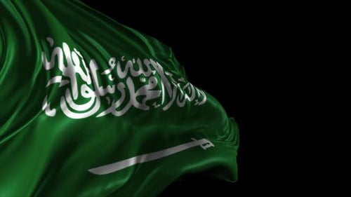 Saudi Arabia Flag Waving Seamlessly for National Identity