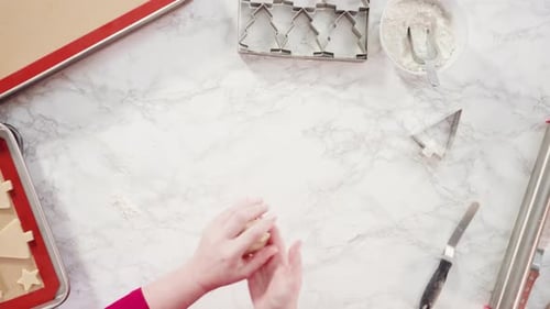 Making Holiday Cookies for Christmas at Home