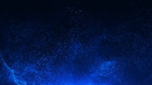 Abstract Blue Particles Wave Background
