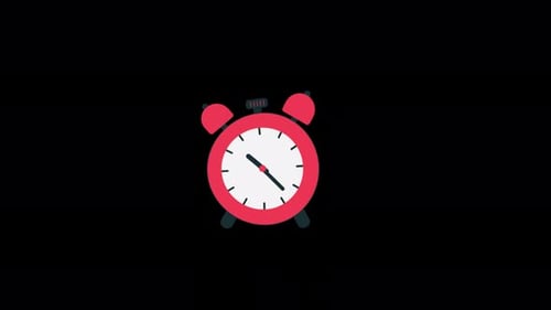 Animiertes Wecker-Animationsvideo - transparent