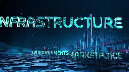 Dynamic Futuristic Digital City Metaverse Intro