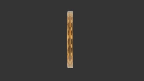 3D Golden Dollar Coin Rotating Animation