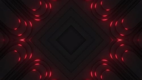 Abstract Red Glowing Lines Geometric Background Loop