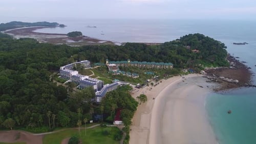 Breathtaking Tropical Island Resort with White Sand Beach and Turquoise Water